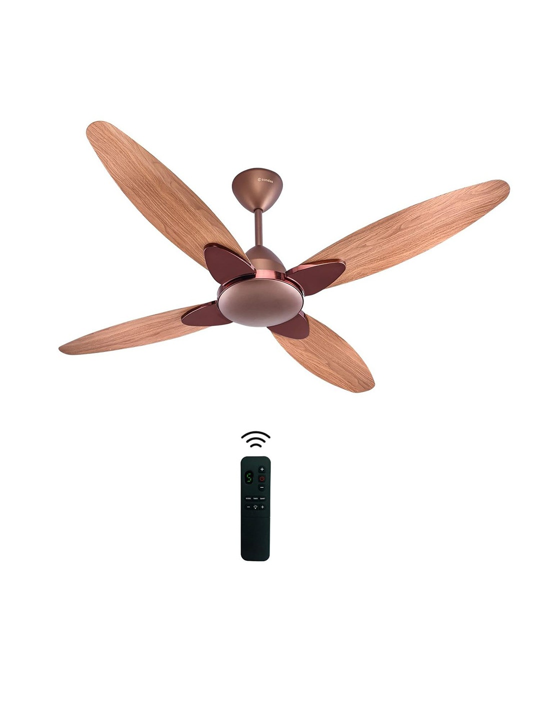

Candes Ecobreeze Brown BLDC 1200mm 4 Blade Ceiling Fan With Remote
