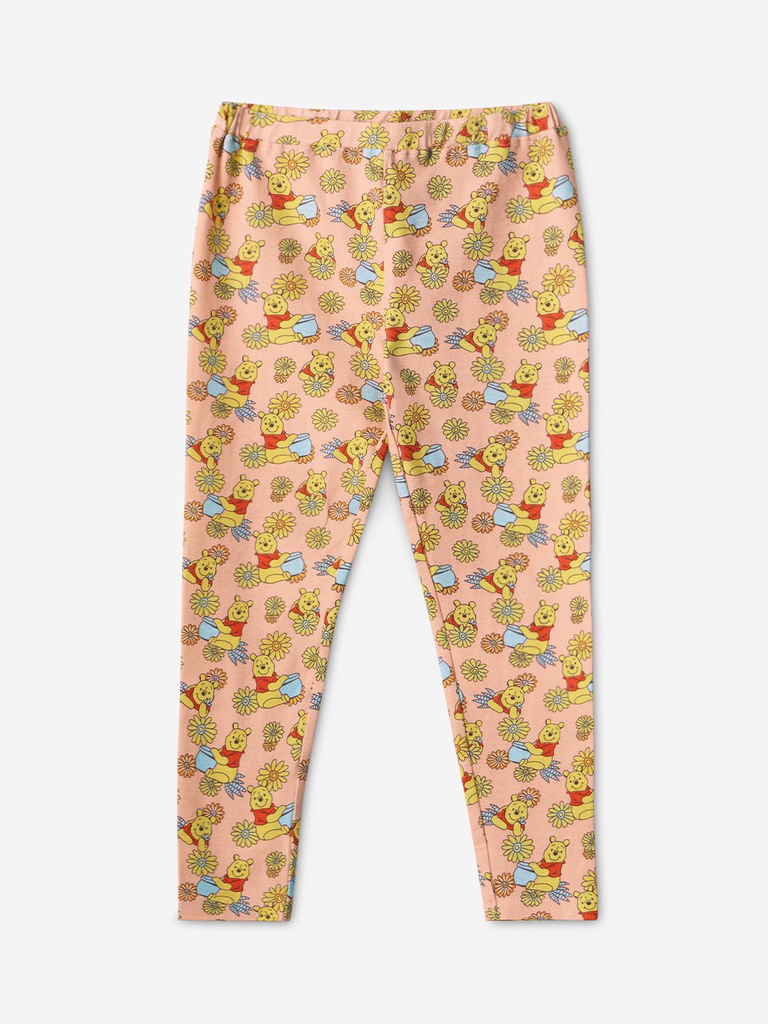

The Souled Store Girls Winnie The Pooh Pot Of Honey Printed Leggings, Orange