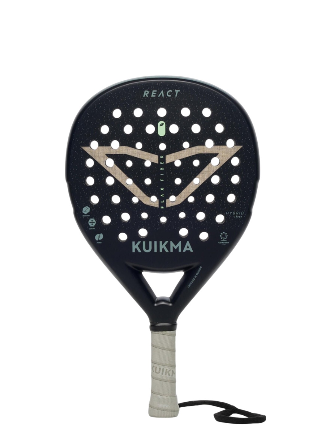

KUIKMA By Decathlon Printed Pickleball Paddle Racquet, Black