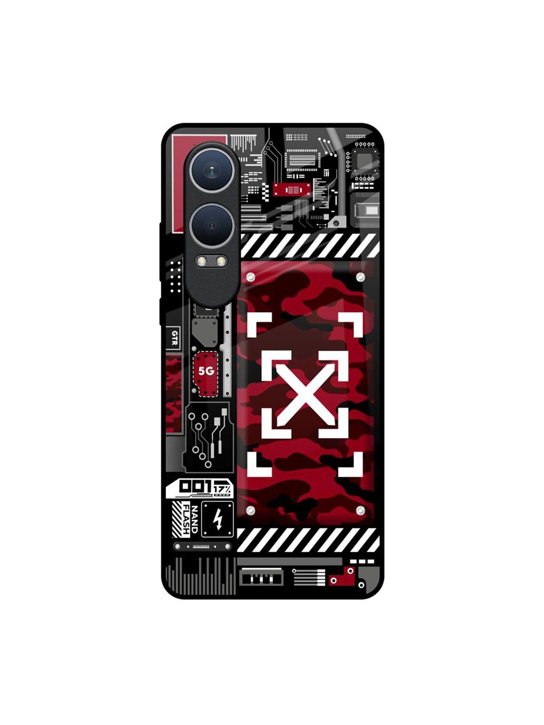 

QRIOH Technology Art OnePlus Nord CE4 Lite 5G Impact Resistant Back Case, Black