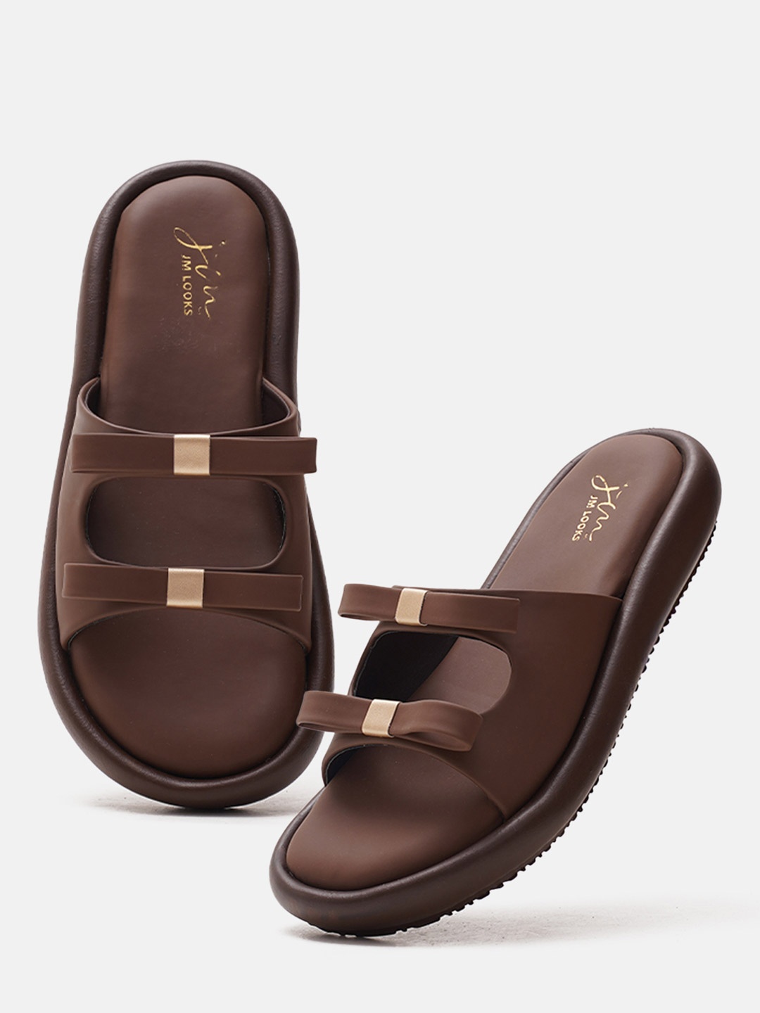

JM Looks Girls Fashion Comfortable Sole Heel Sandals, Brown