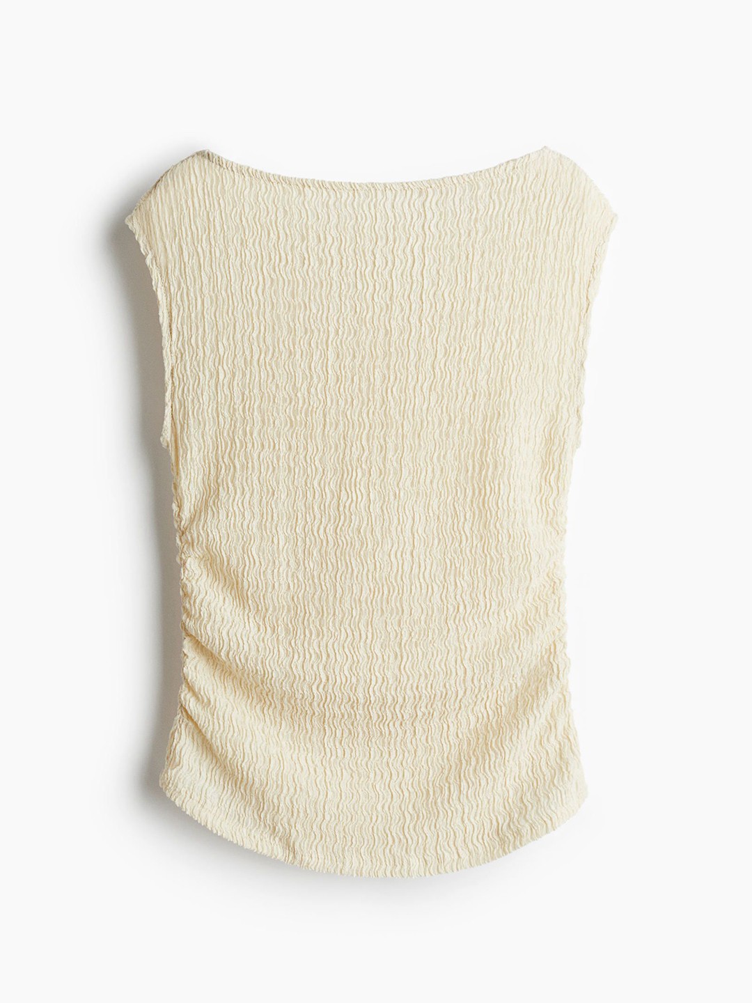 

H&M Women Textured Jersey Top, Beige