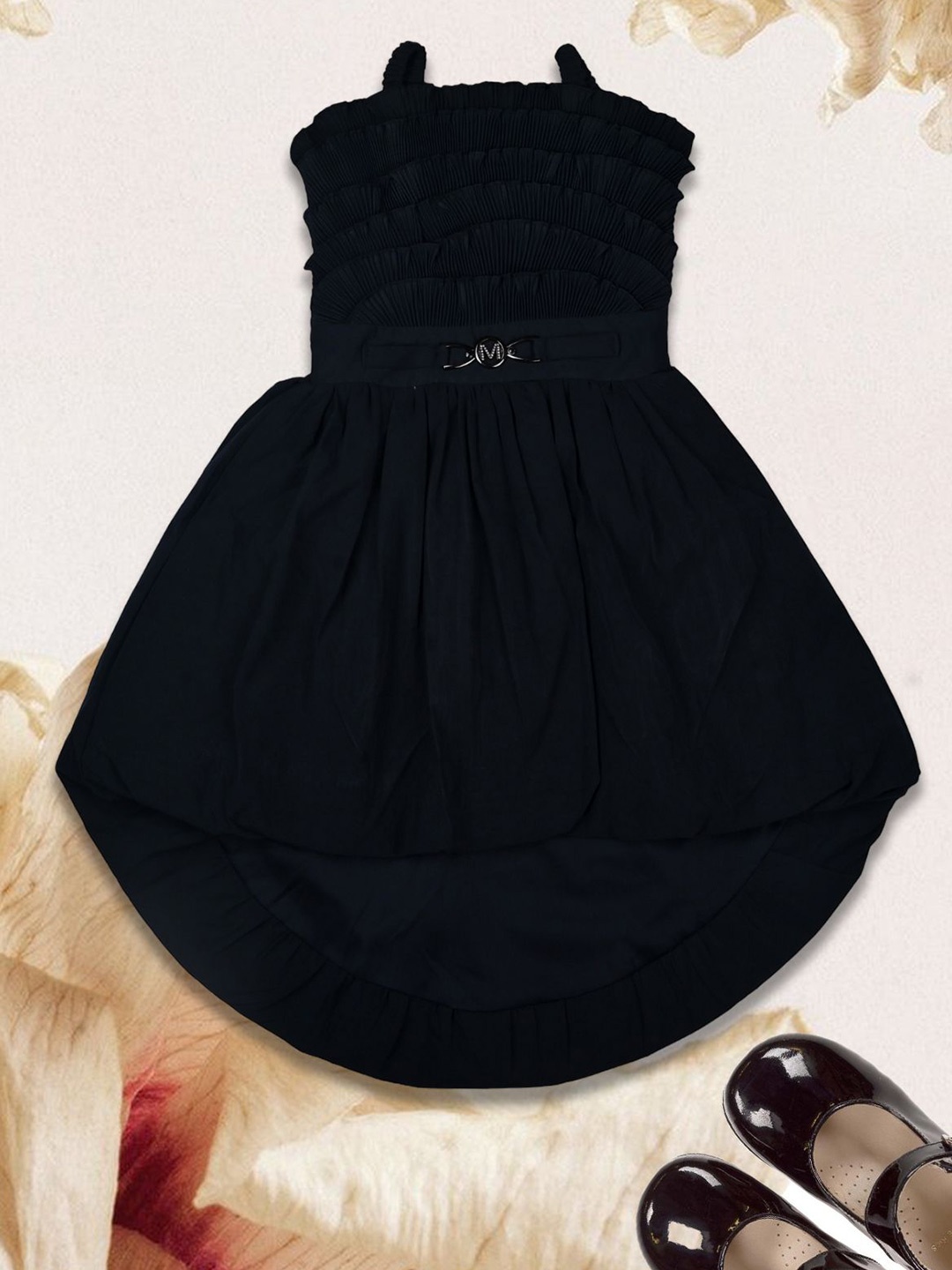 

we11 Girls Fit & Flare Dress, Black