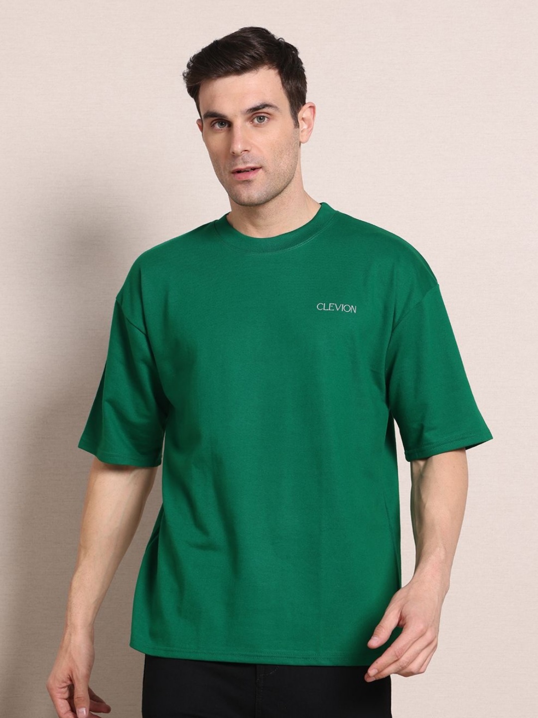 

Clevion Men Pure Cotton Pockets T-shirt, Green