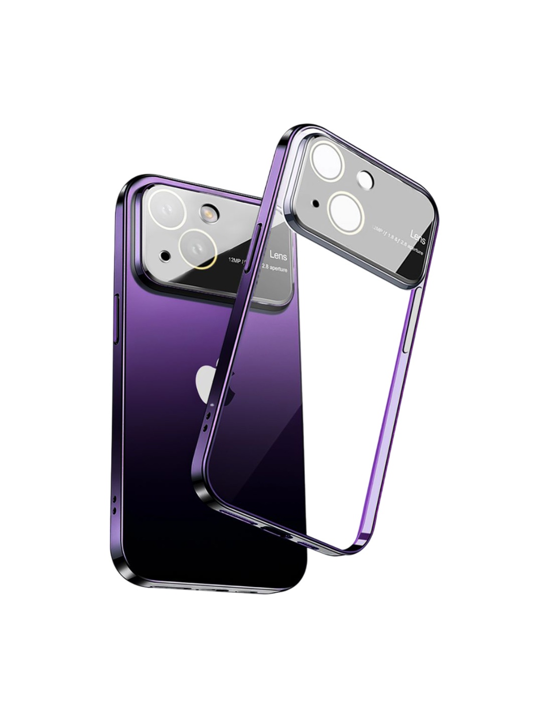 

QRIOH Solid Printed iPhone 14 Pro Back Case Mobile Accessories, Purple