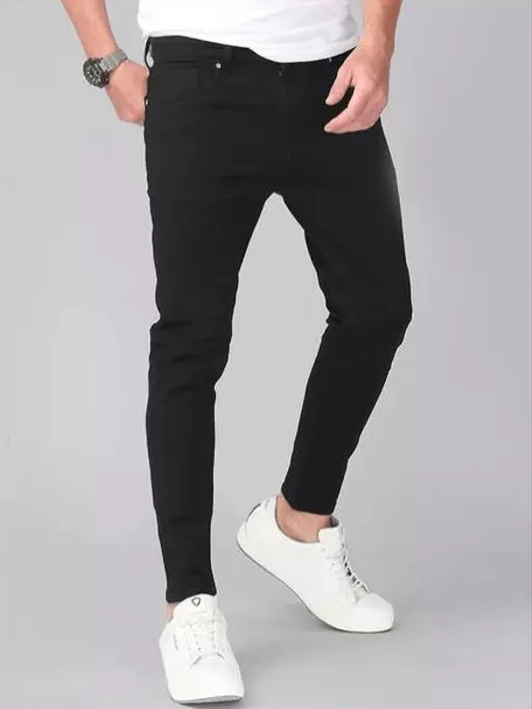 

COMFITS Men Classic Stretchable Jeans, Black