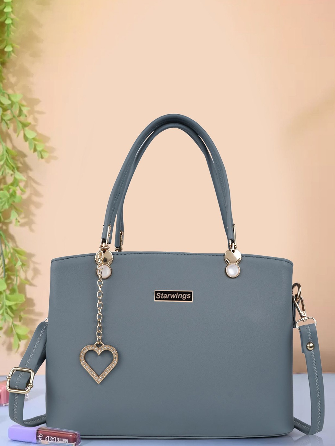 

STARWINGS Structured Satchel With Tasselled, Grey