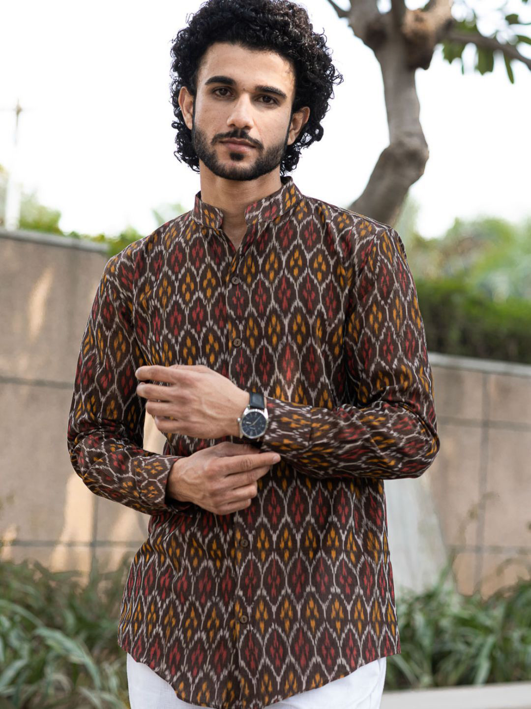 

The India Craft House Men Casual Shirt, Brown