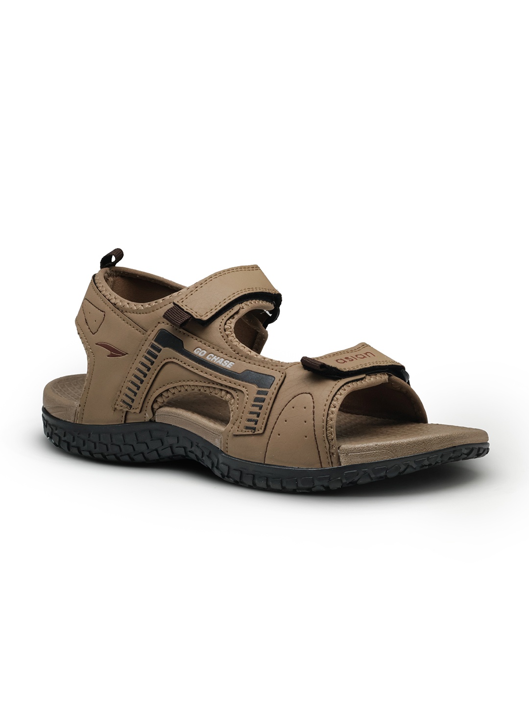 

ASIAN VISTARA-23 Men Textured Sports Sandals, Brown