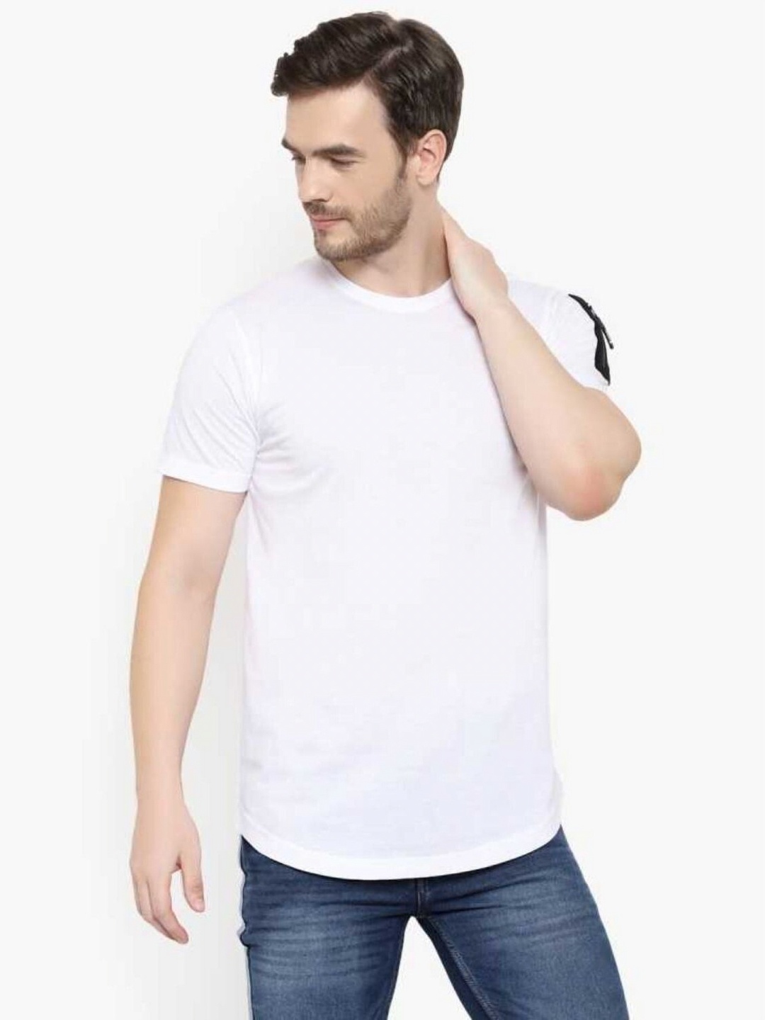 

Unicus Apparel Men Solid Round Neck Cotton T-shirt, White