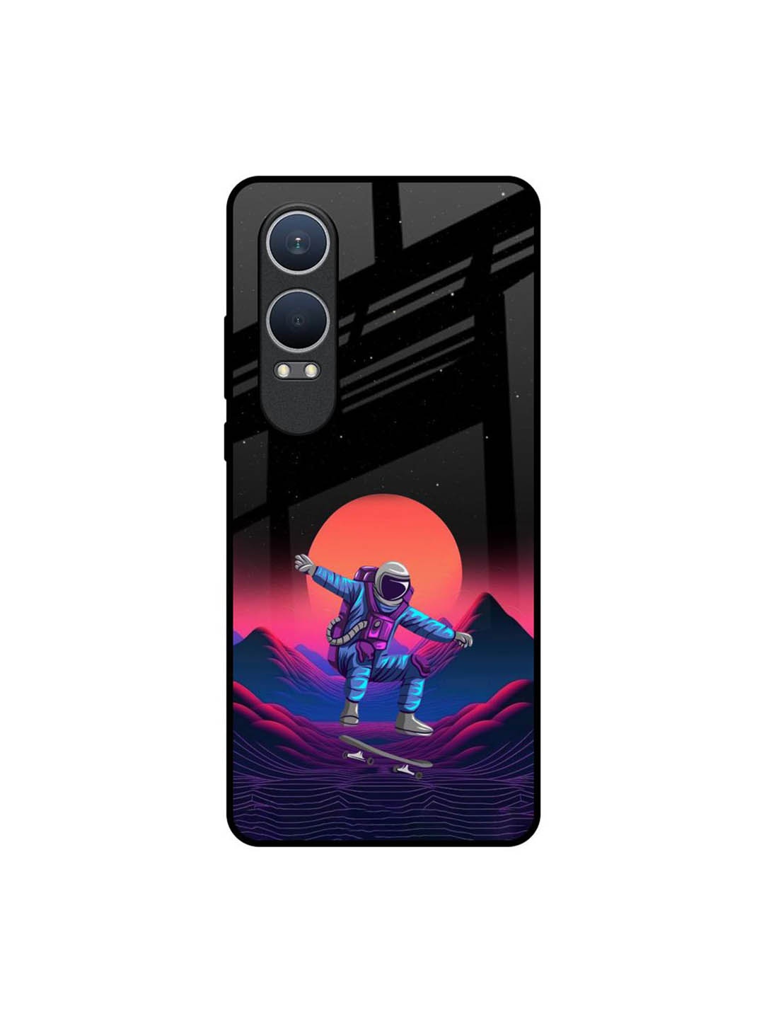 

QRIOH Retro Astronaut OnePlus Nord CE4 Lite 5G Impact Resistant Back Case, Black
