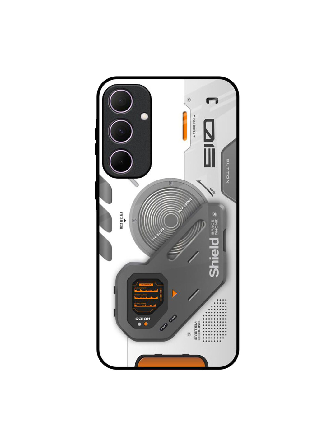 

QRIOH Liberty Cyber Samsung Galaxy A35 5G Impact Resistant Back Case, Grey