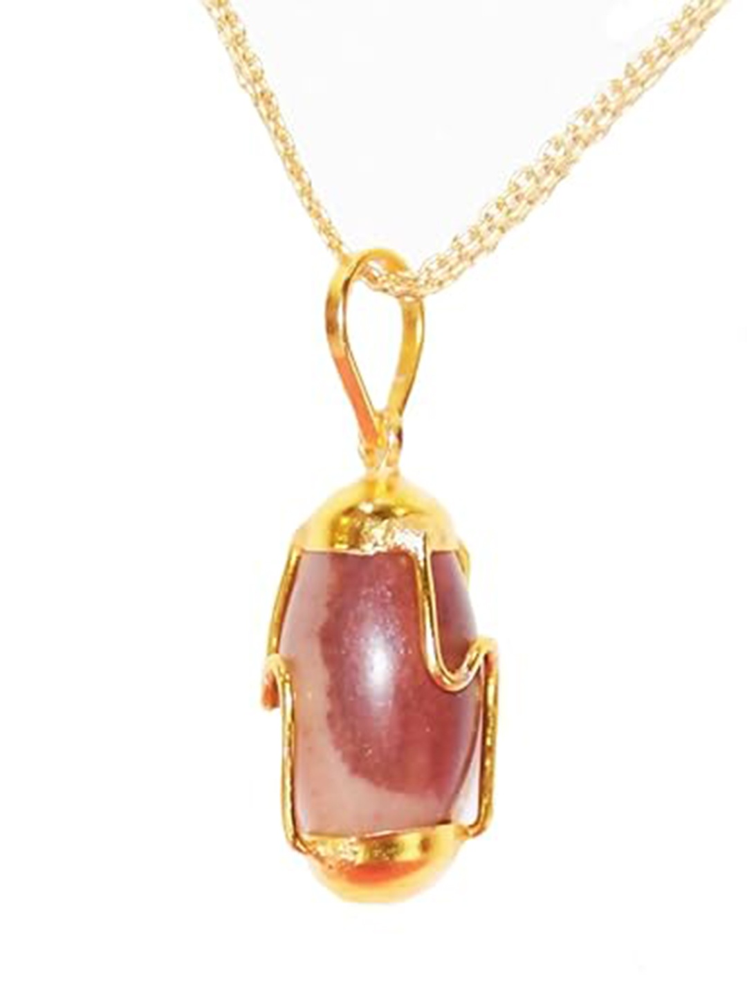 

NAYRA HANDICRAFTS Narmadeshwar Pendant & Stone Guaranteed Natural Oval Pendant With Chain, Gold