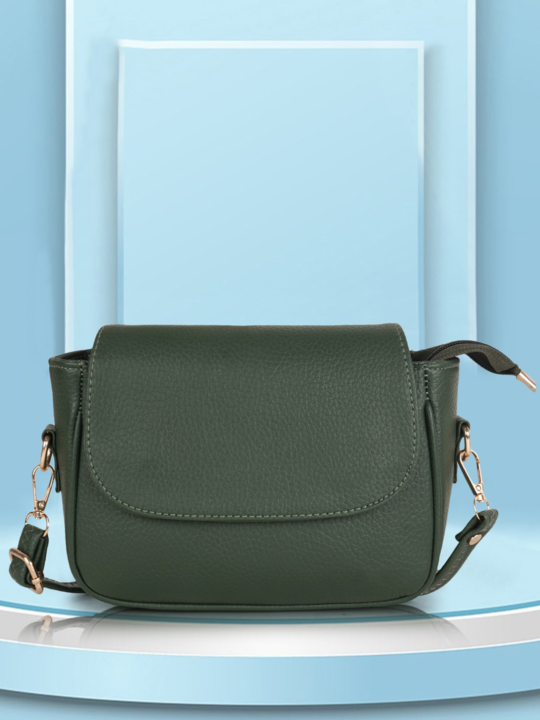 

STARWINGS Women Textured Sling Bag Comes With Pouch, Green