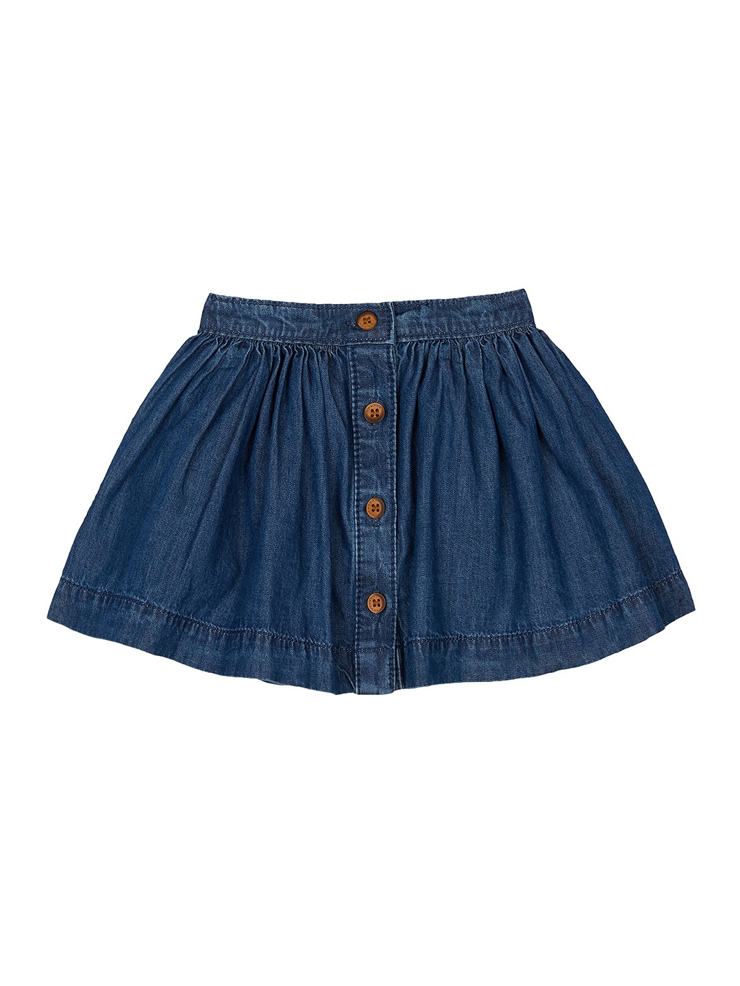 

mothercare Girls A-Line Above Knee Pure Cotton skirt, Blue