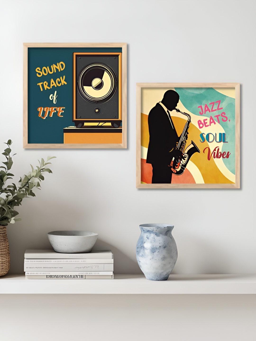 

Kotart Brown & Black 2 Piece Wood Abstract Wall Paintings