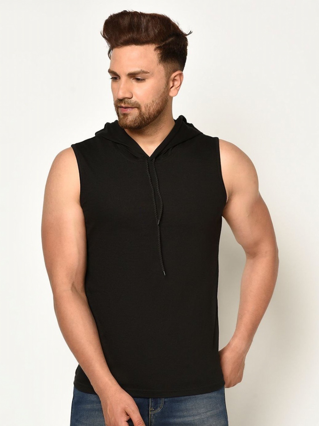 

Unicus Apparel Men Solid Round Neck Cotton T-shirt, Black