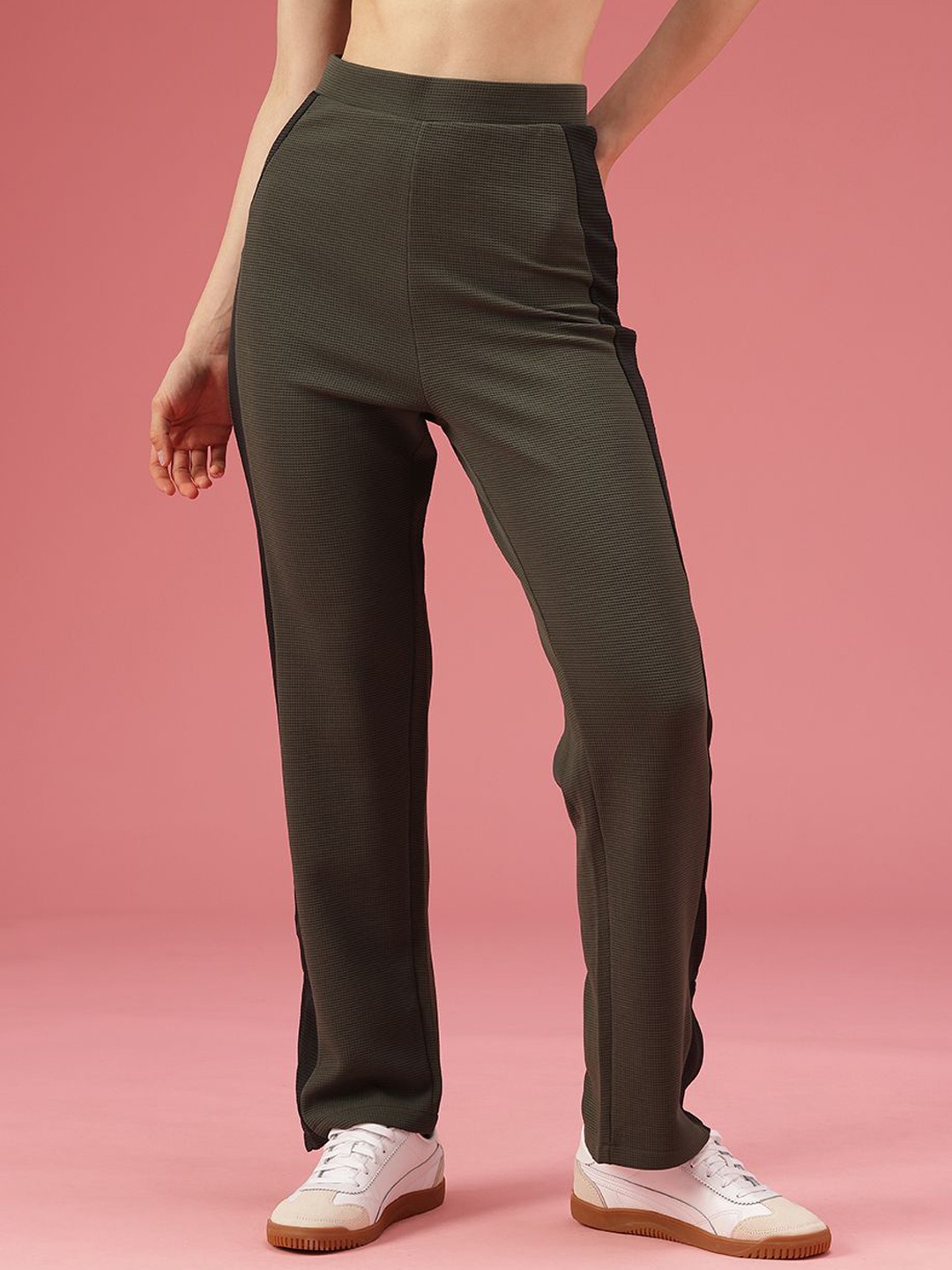 

DressBerry Women High-Rise Trousers, Green