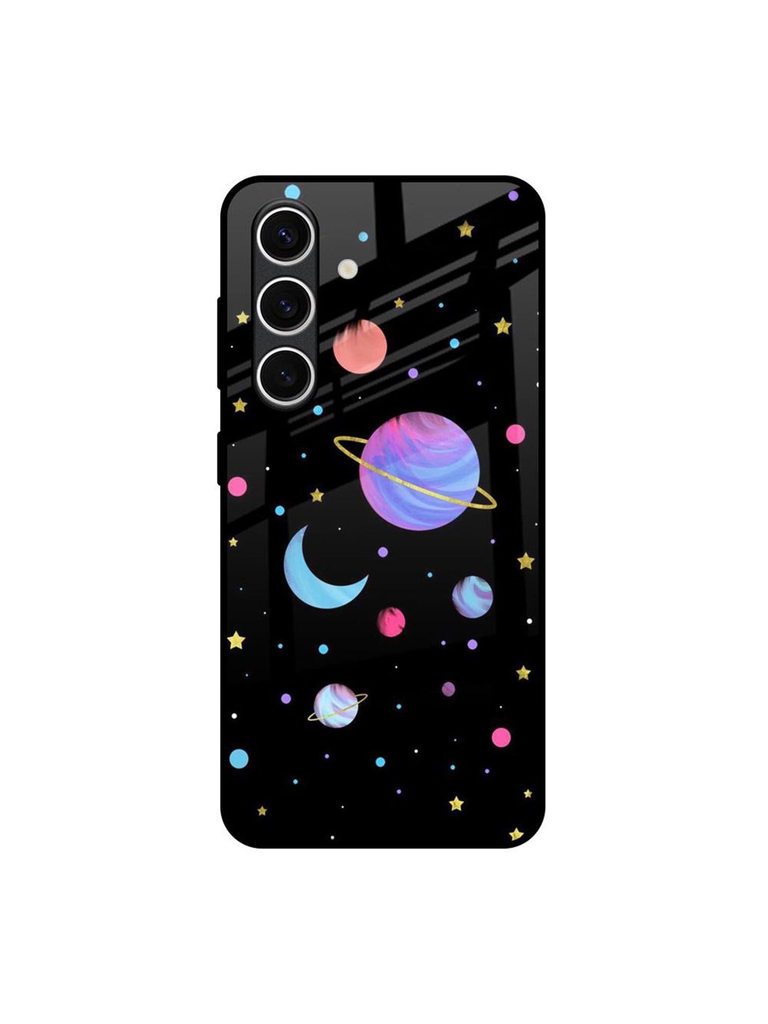 

QRIOH Planet Play Samsung Galaxy S24 FE 5G Impact Resistant Back Case, Black