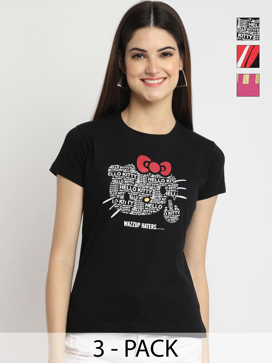 

Dreambe Women Typography Printed T-shirt, Multi
