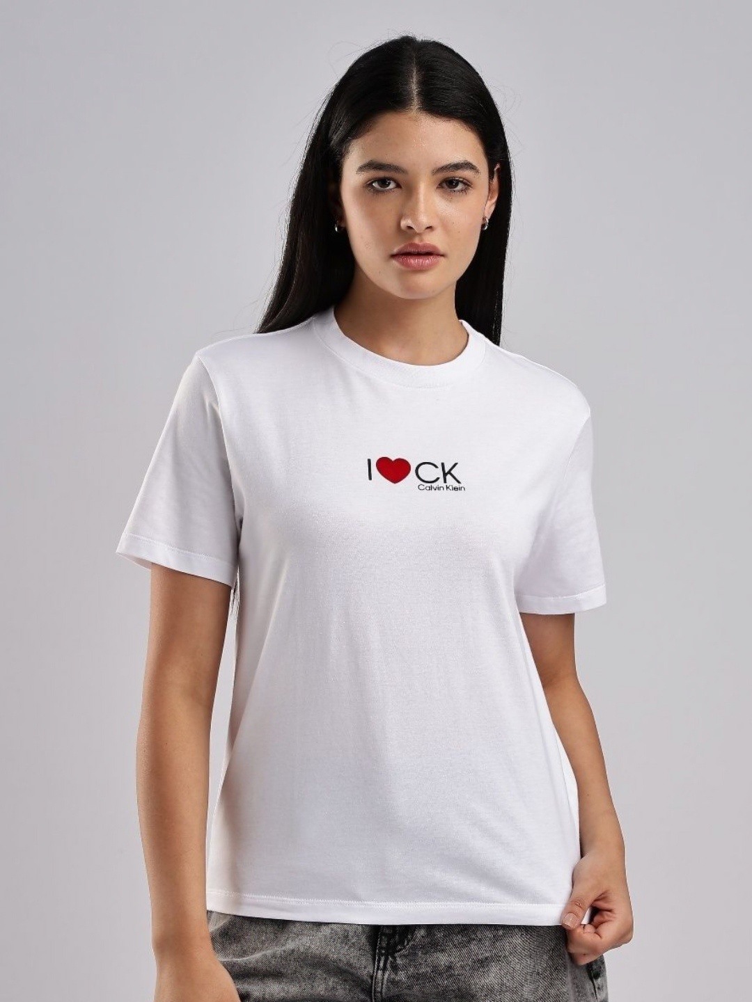 

Calvin Klein Jeans Women Printed T-shirt, White