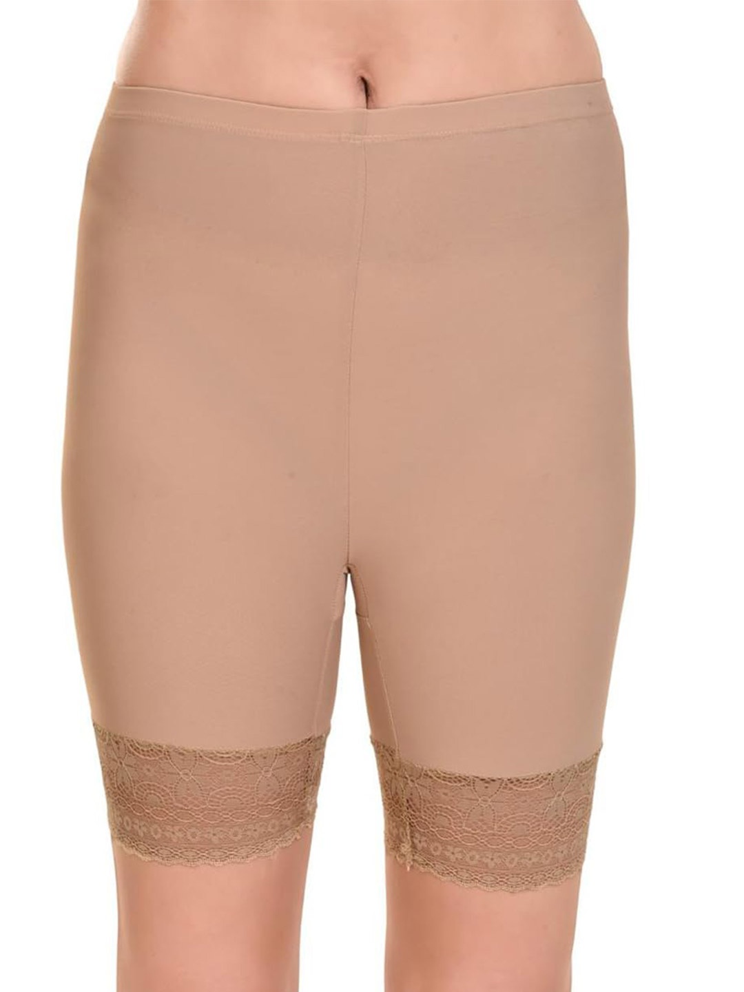

Arc de Shapes Women Skinny Fit Cycling Shorts, Beige