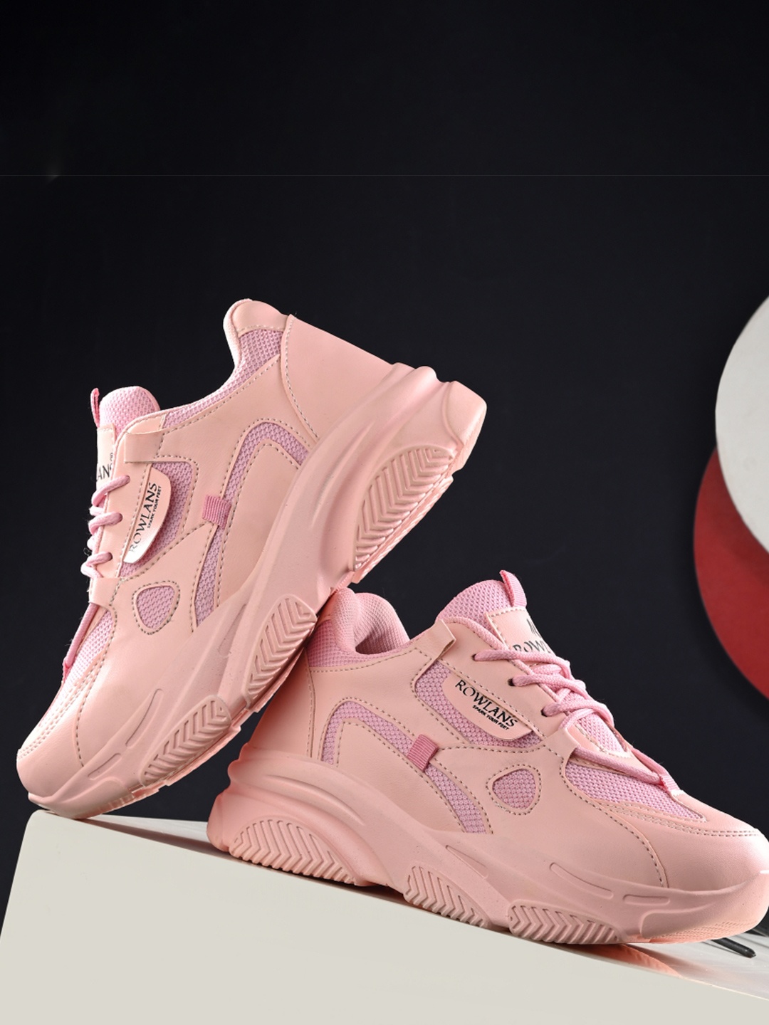 

Rowlans Women Colourblocked Sneakers, Pink