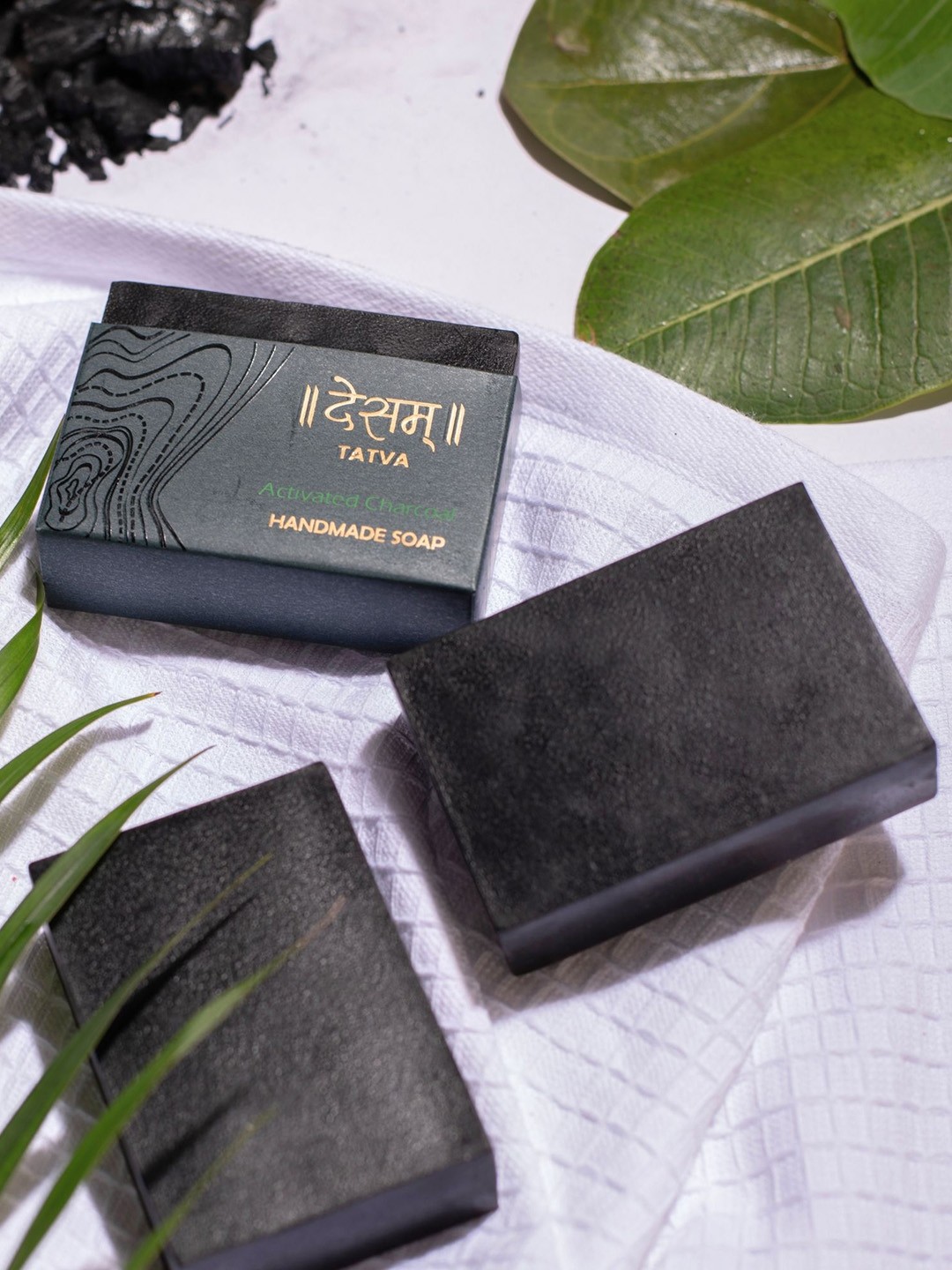 

Desam Organics Tatva Activated Charcoal Natural Skincare Organic Soap -100 g, Black