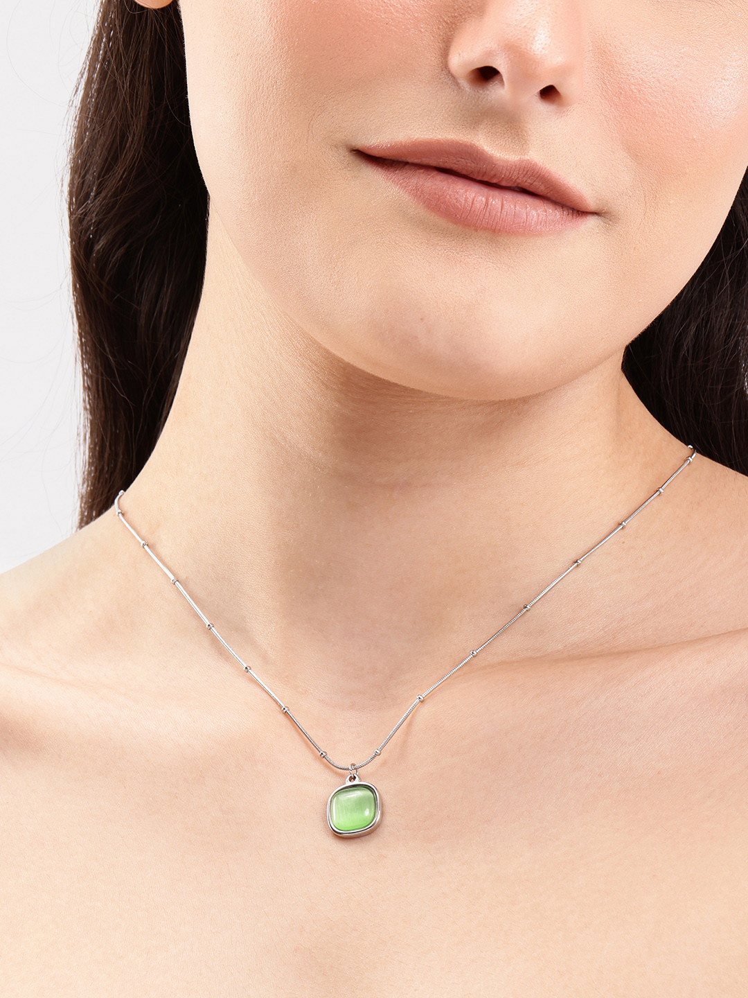 

DressBerry Stone-Studded Necklace, Silver
