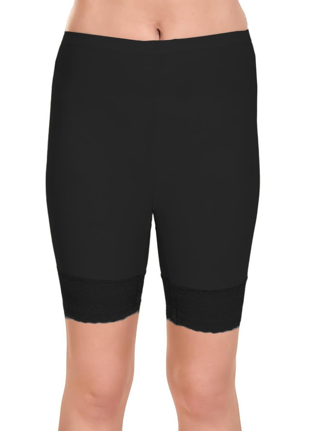 

Arc de Shapes Women Skinny Fit Cycling Shorts, Black