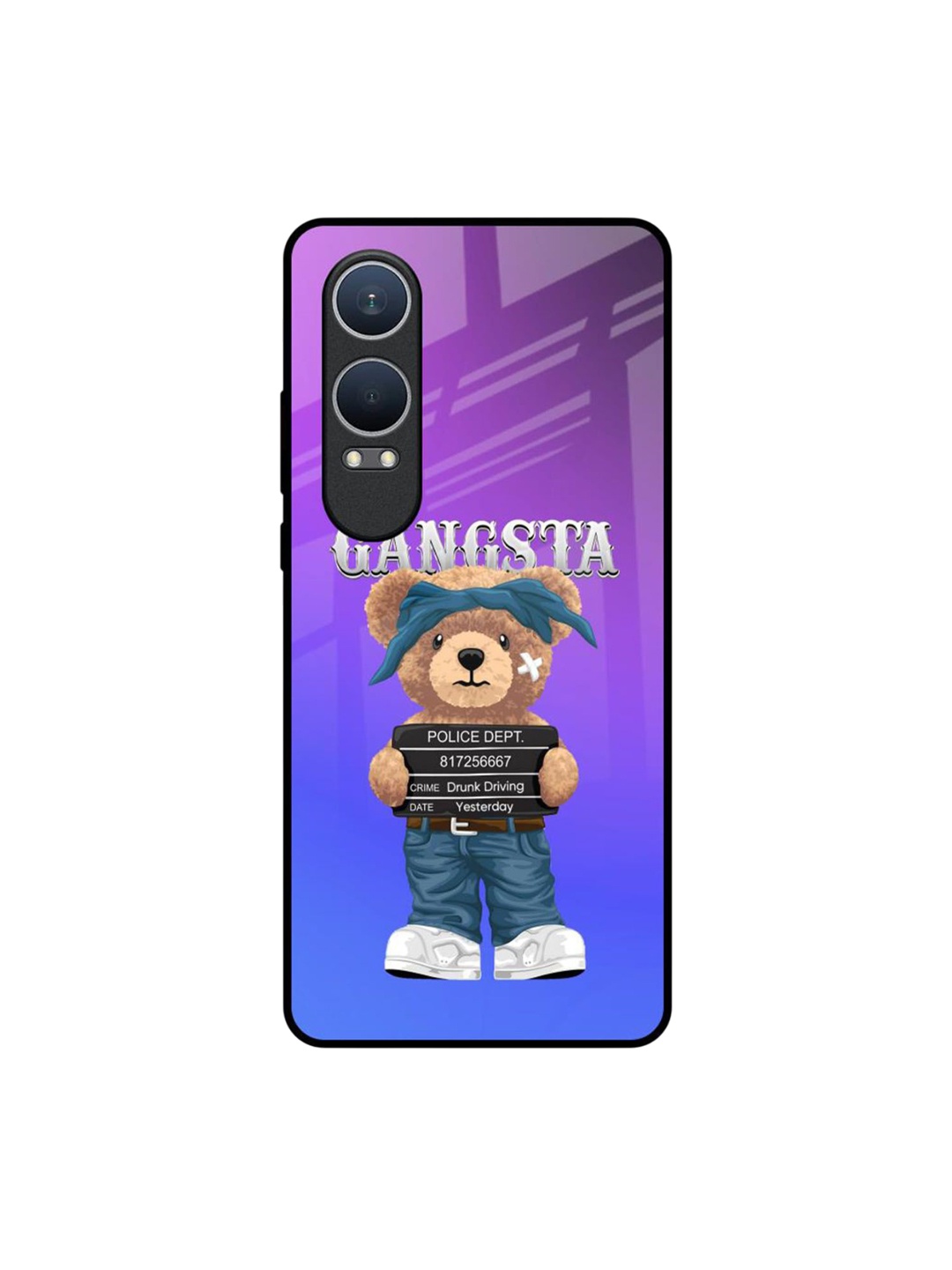 

QRIOH Gangsta Bear OnePlus Nord CE4 Lite 5G Impact Resistant Back Case, Purple