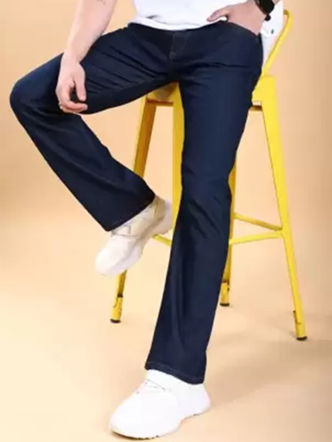 

COMFITS Men Classic Low Distress Stretchable Jeans, Blue