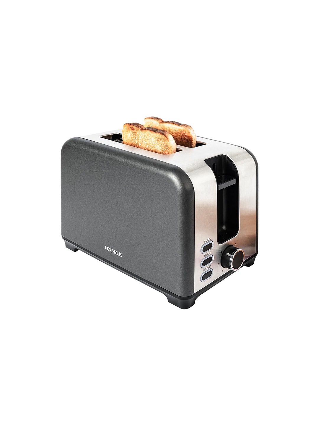 

Hafele Grey Amber 2 Slice Pop Up Electric Toaster 930 W