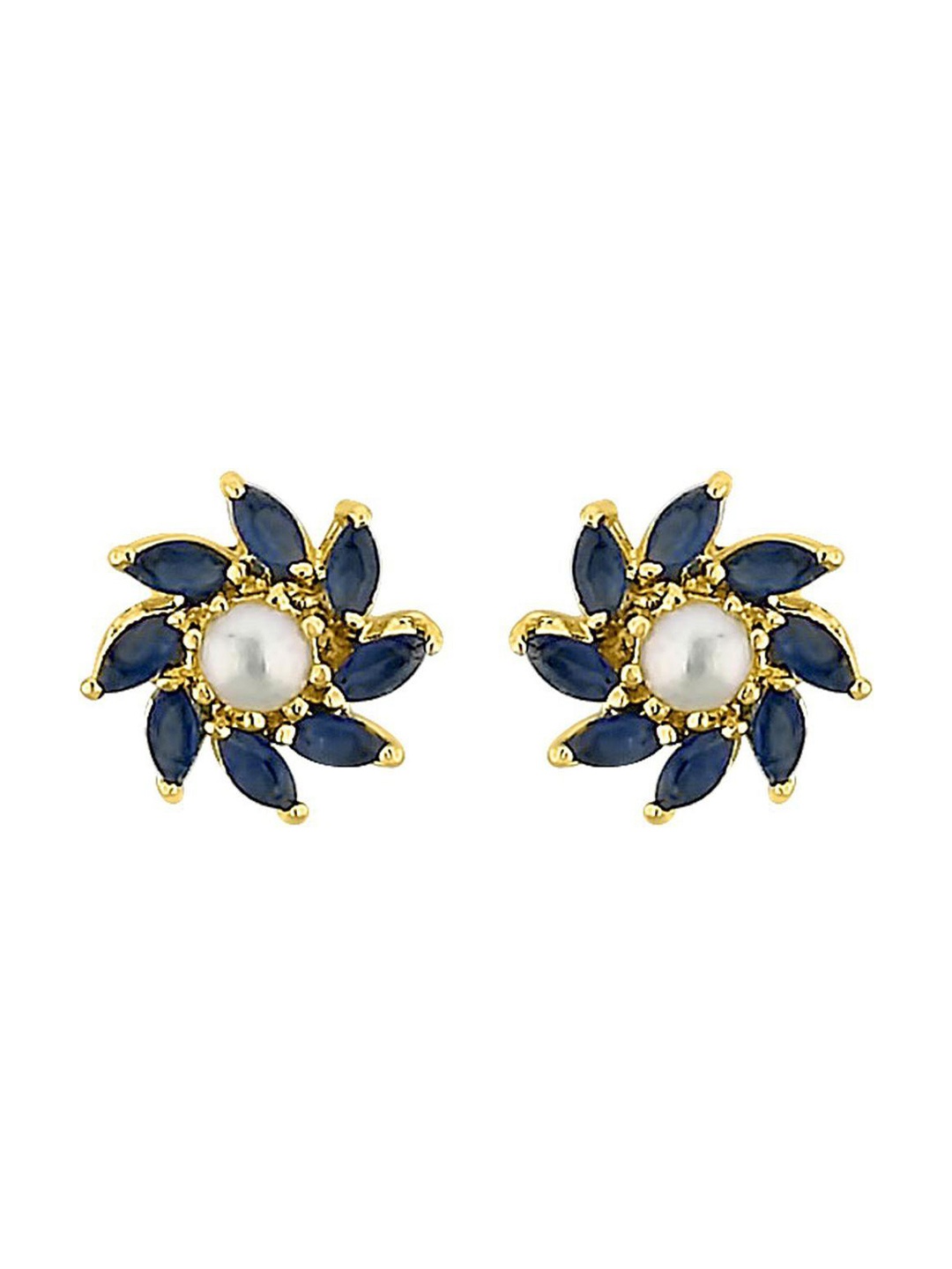 

Sri Jagdamba Pearls Dealer Gold-Plated Contemporary Pearl Studs, White