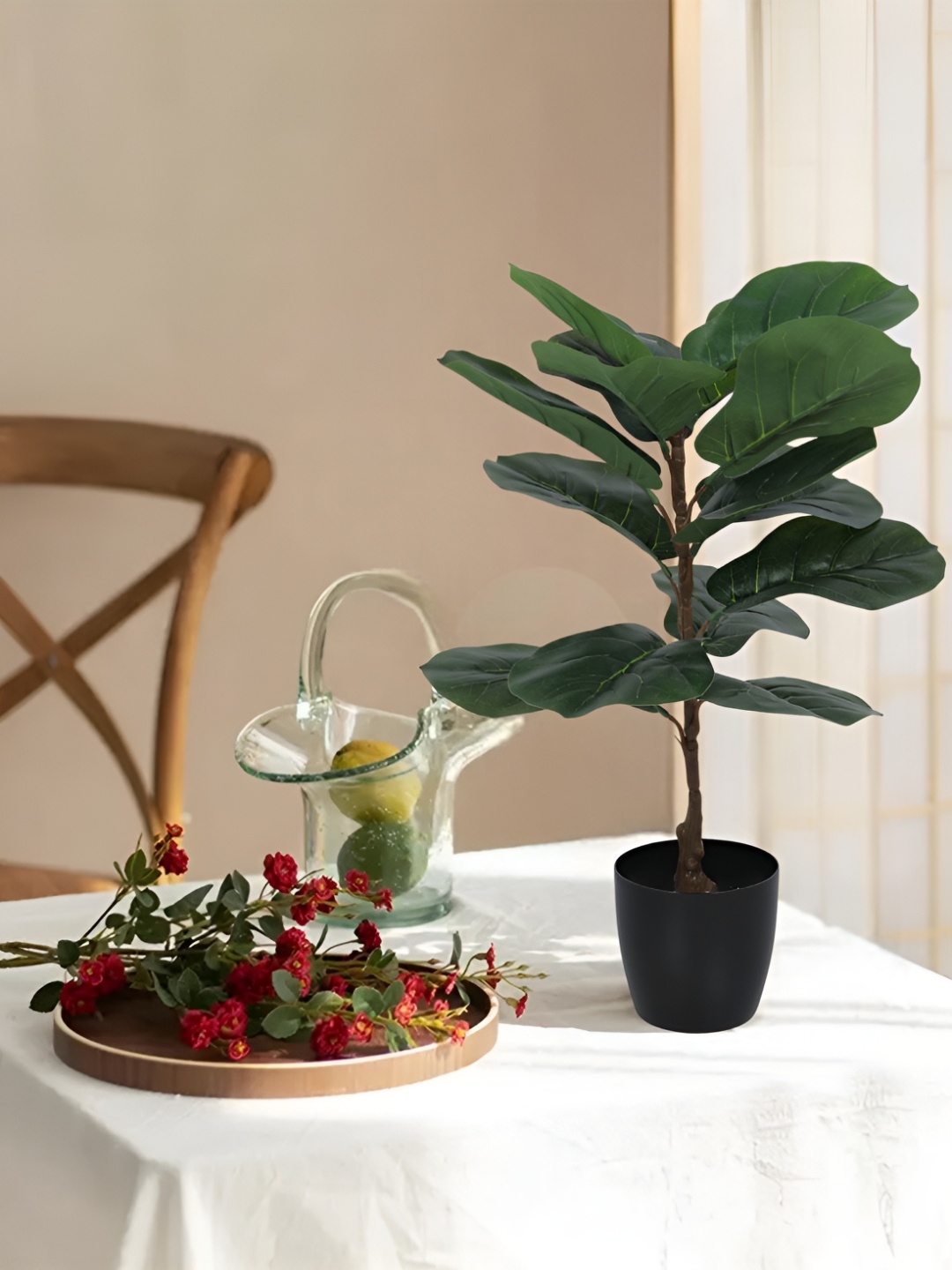 

Home Bloom Green 1 Pieces Artificial Plant With Pot