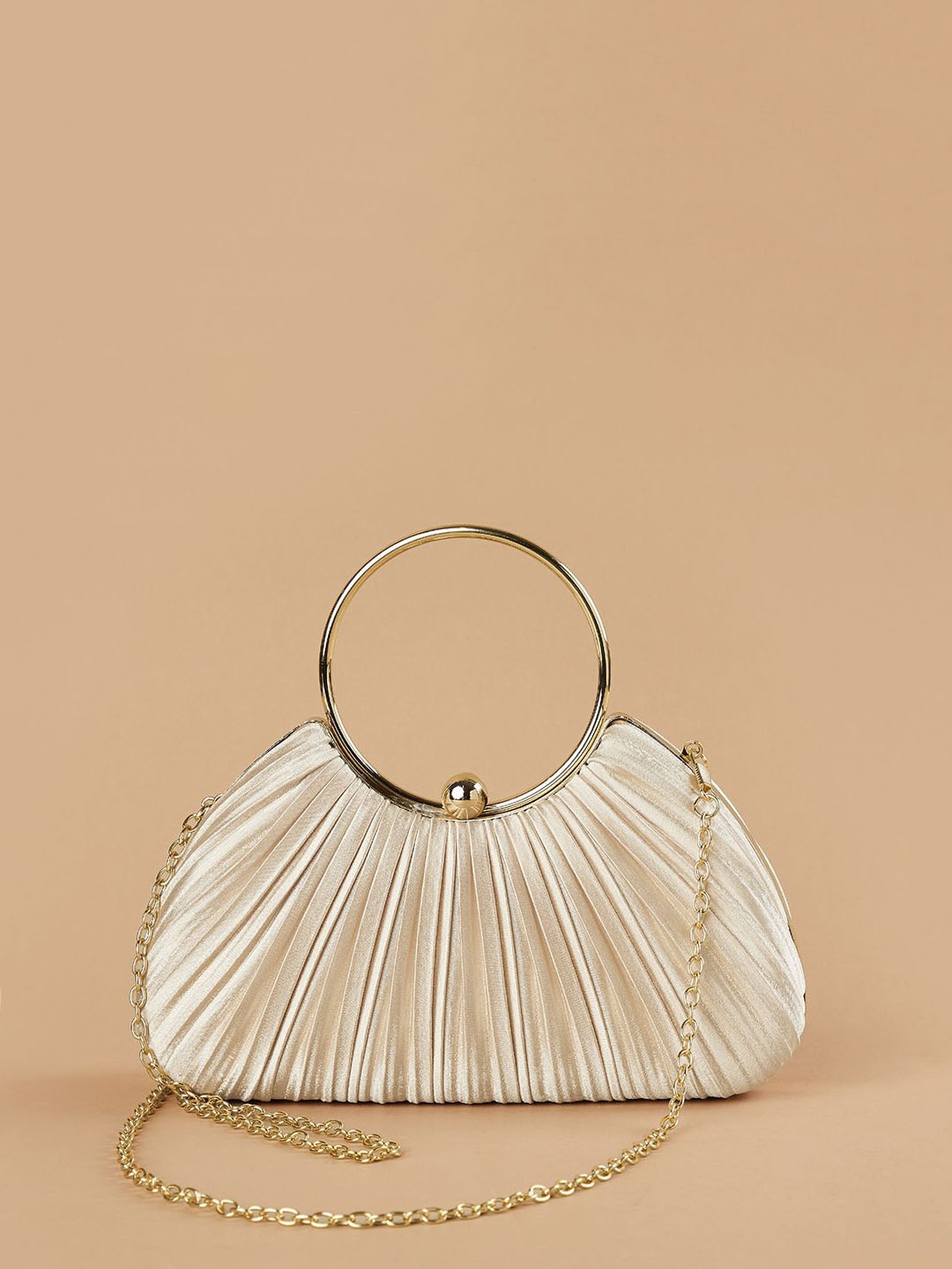 

CODE by Lifestyle Structured Handheld Bag With Detachable Sling Strap, Beige