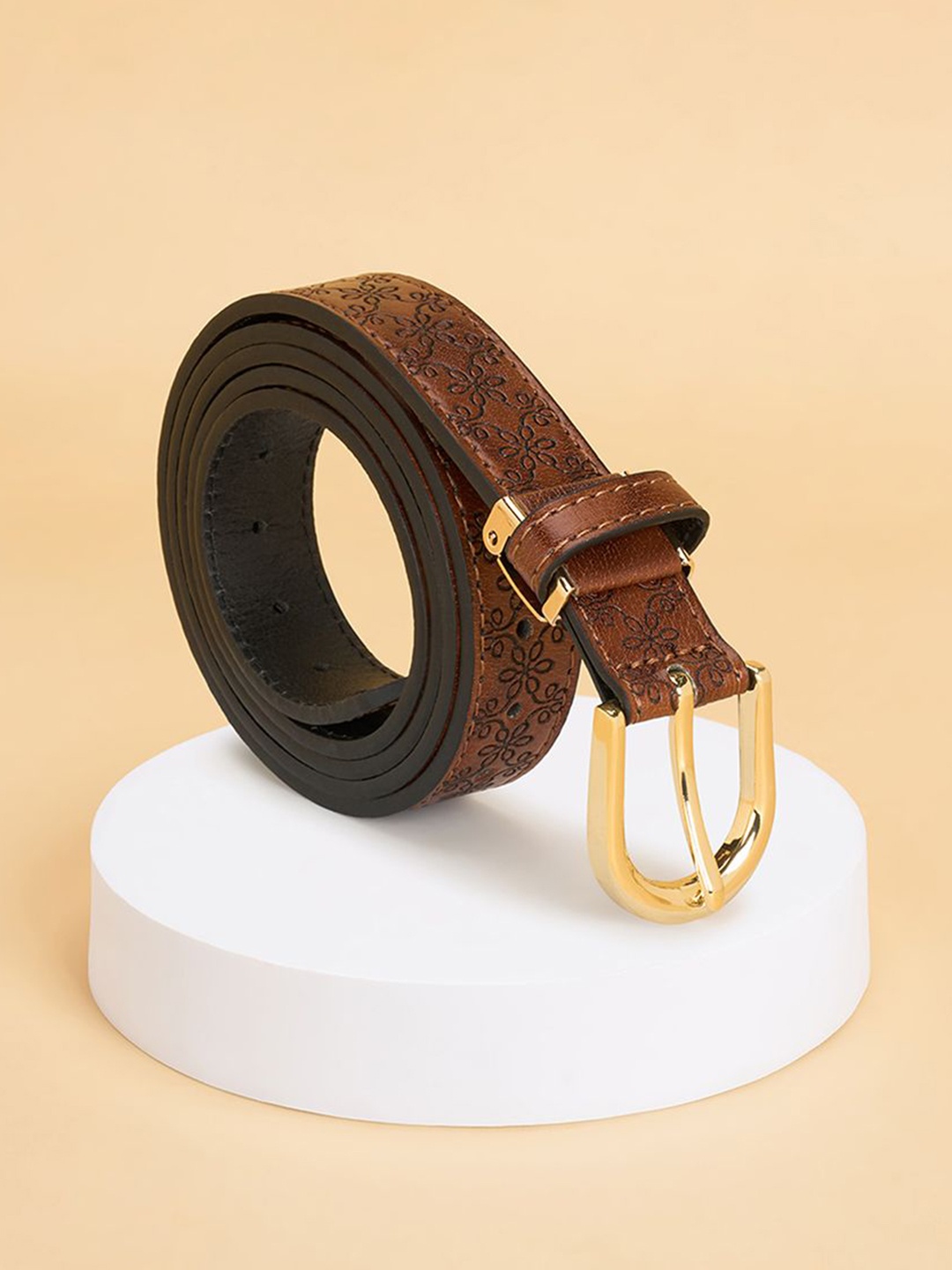 

Forever Glam by Pantaloons Women Printed PU Belt, Brown