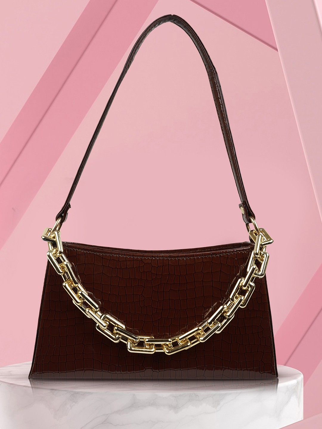 

STARWINGS Structured Sling Bag with Bow Detail, Brown