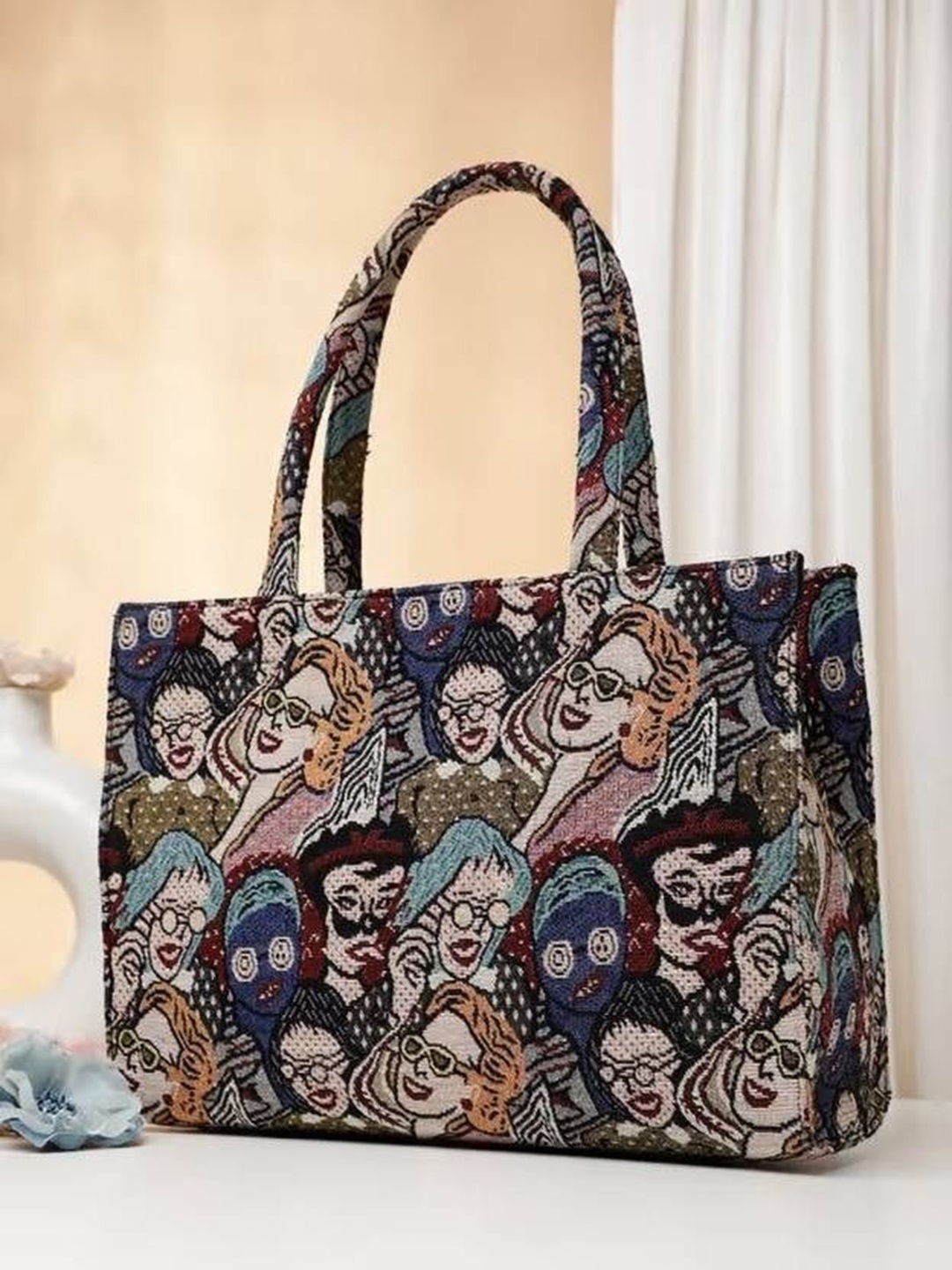

SIDDHASWARI Shopper Handheld Bag, Blue
