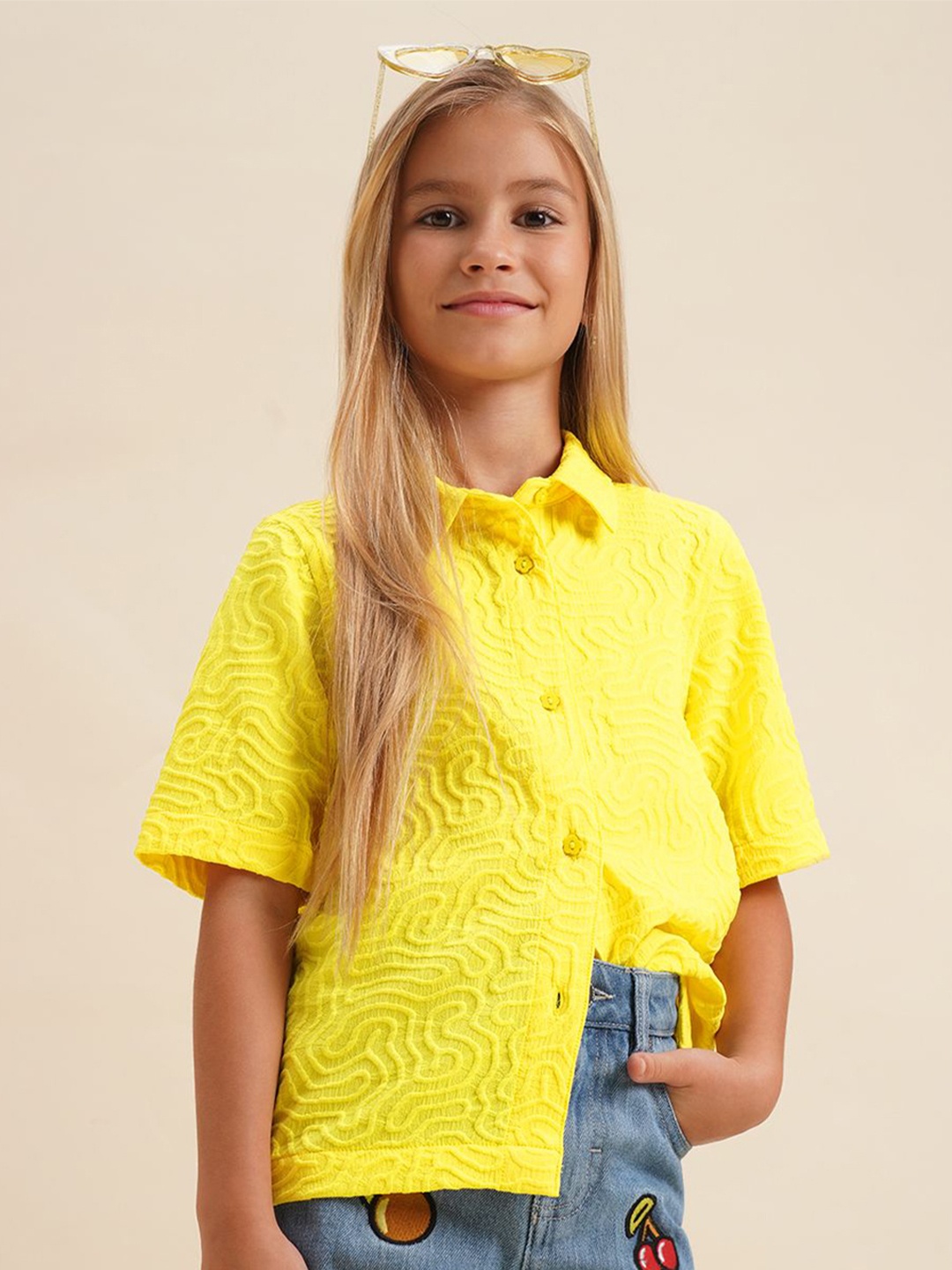 

Vero Moda Girls Opaque Casual Shirt, Yellow