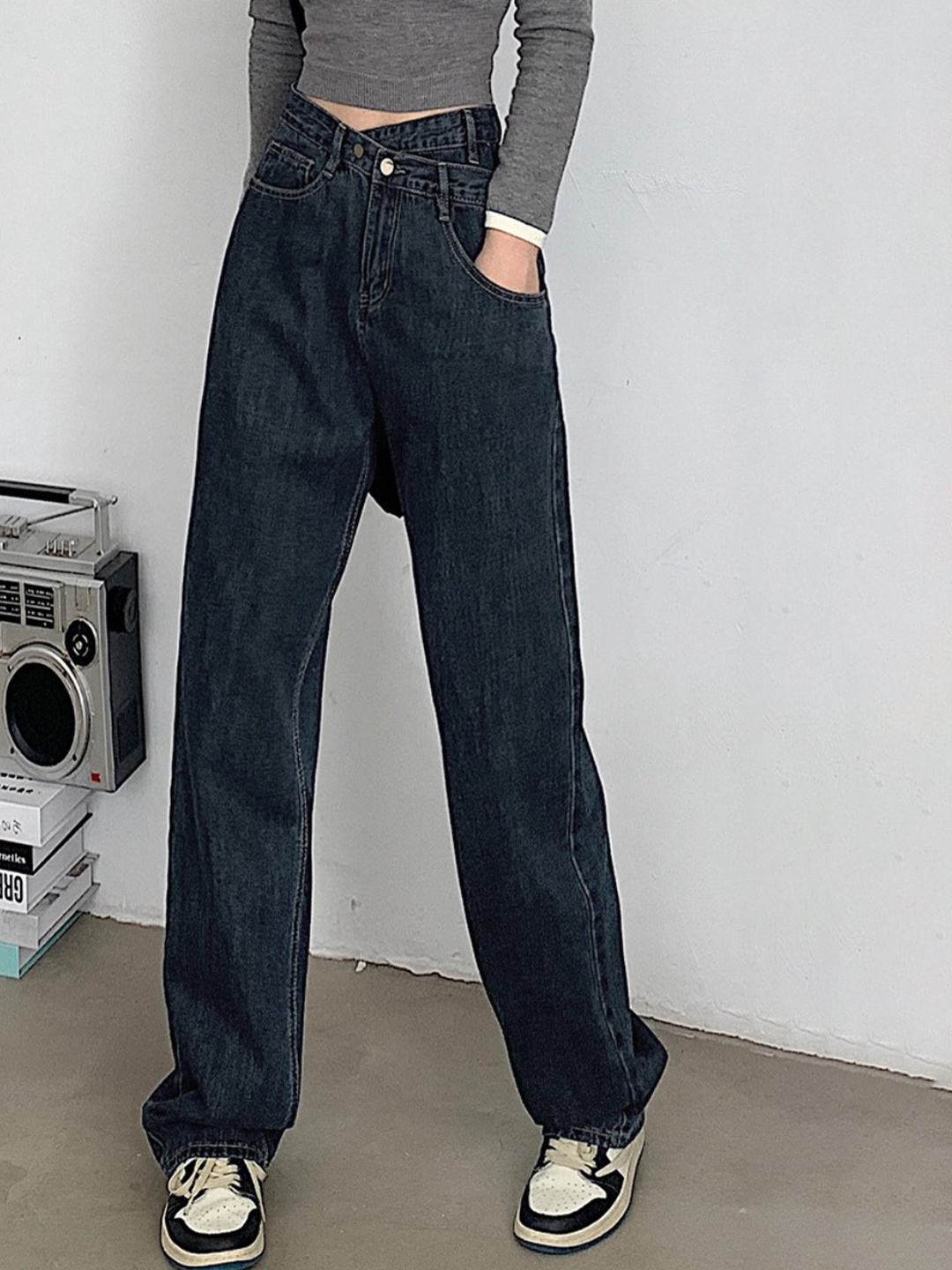 

StyleCast Women Wide Leg High-Rise Jeans, Blue