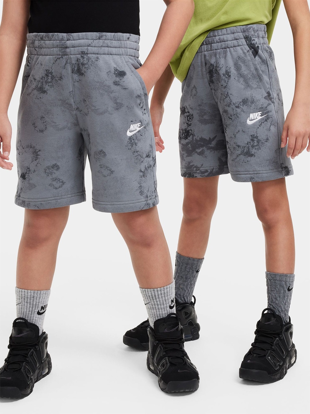 

Nike Kids Mid-Rise Knee Length Regular Fit Sports Shorts, Grey
