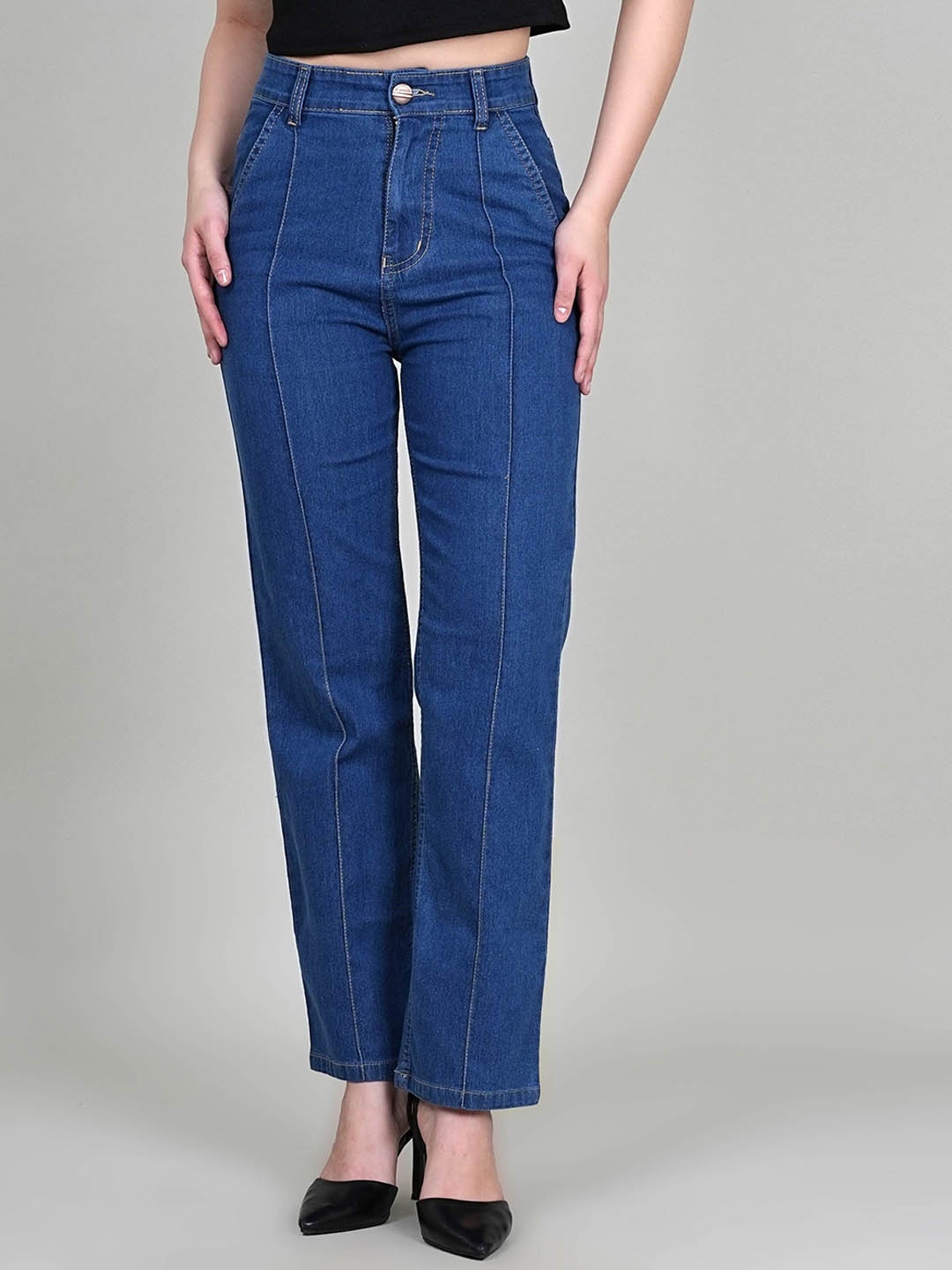 

ADBUCKS Women Skinny Fit High-Rise Stretchable Jeans, Blue