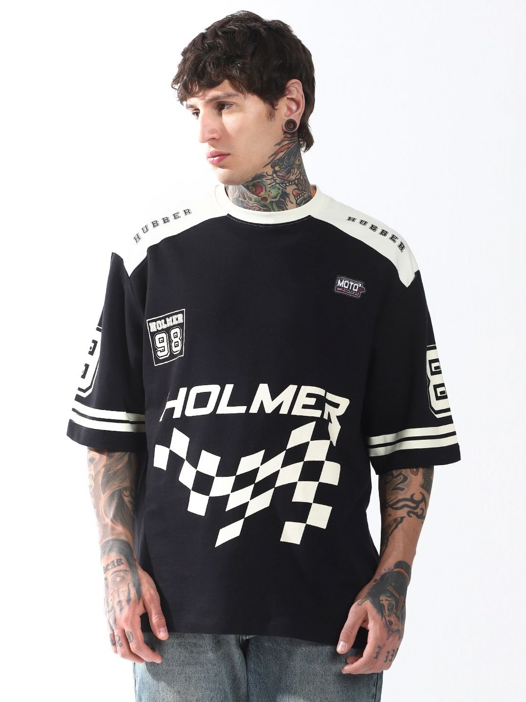 

Hubberholme Typography Printed Round Neck T-shirt, Black