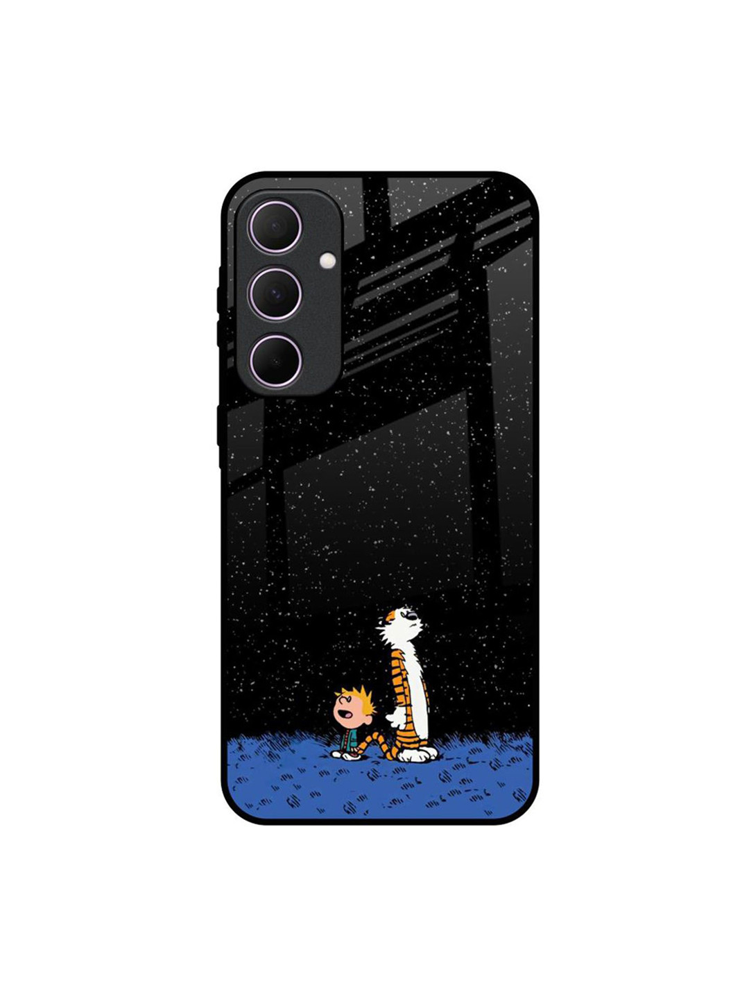 

QRIOH Night Sky Star Real Samsung Galaxy A35 5G Impact Resistant Back Case, Black