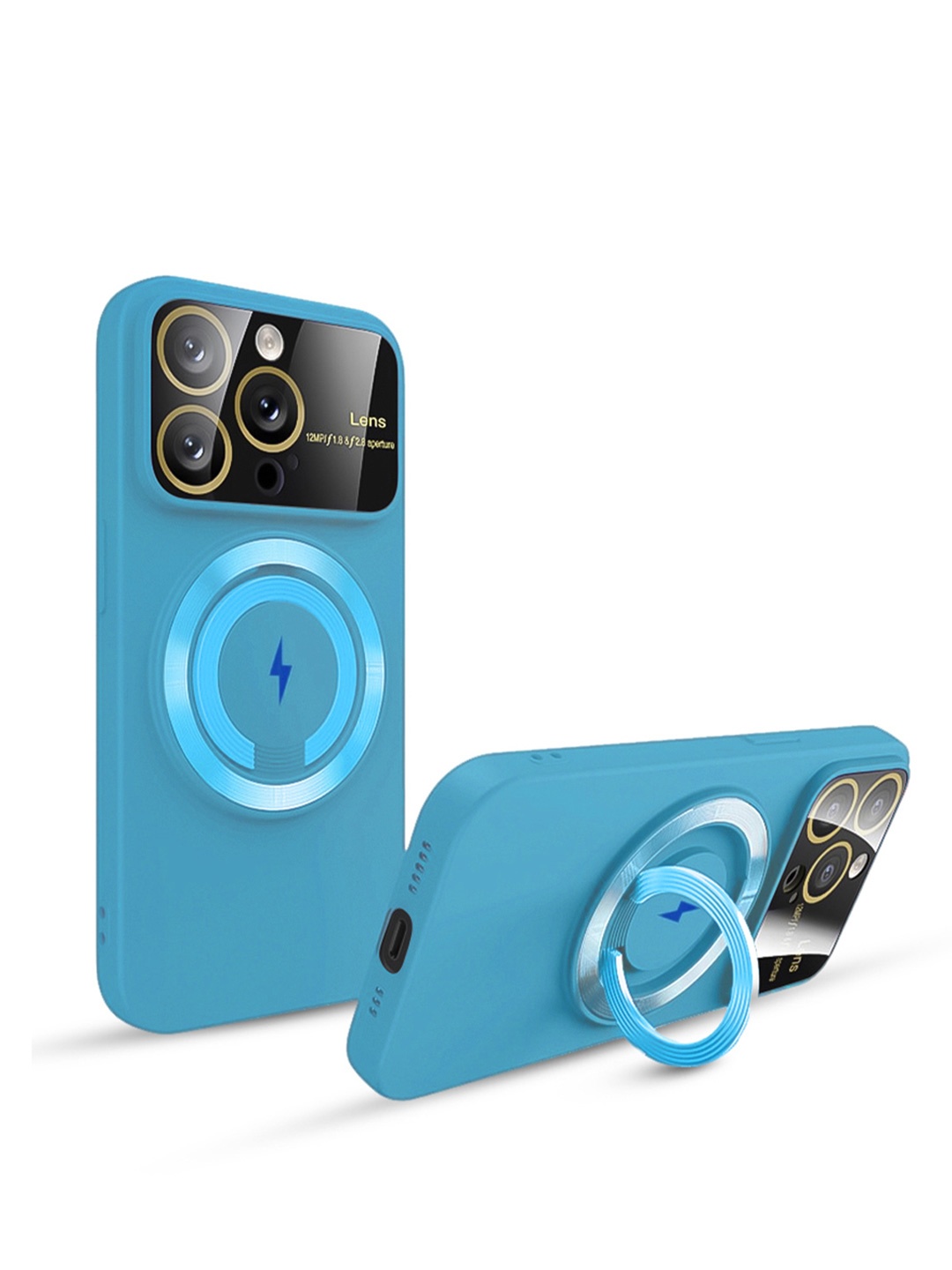 

QRIOH Solid iPhone 15 Pro Max Back Case with Magsafe, Turquoise blue