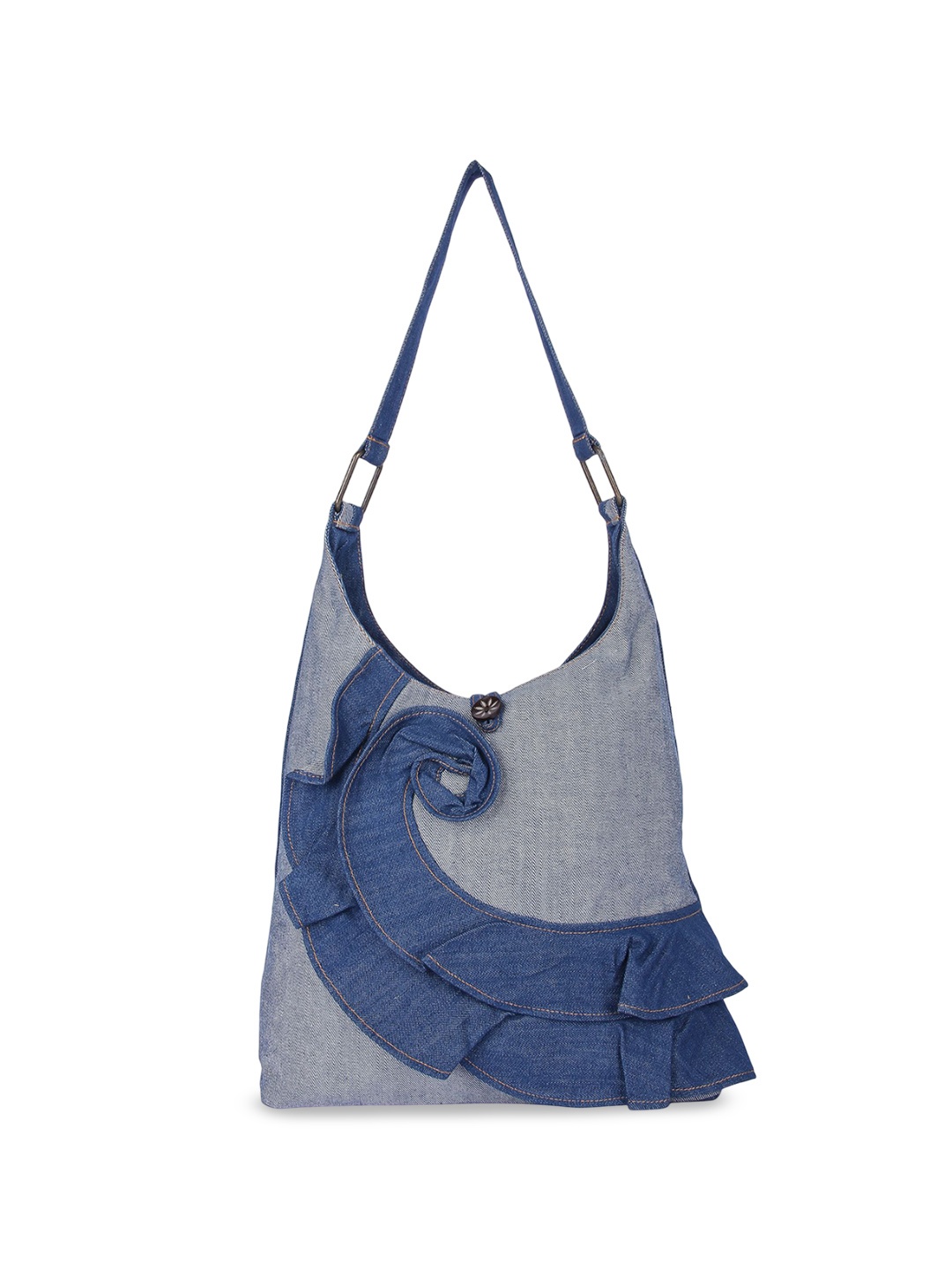 

Pose india Structured Tote Bag with Applique, Blue