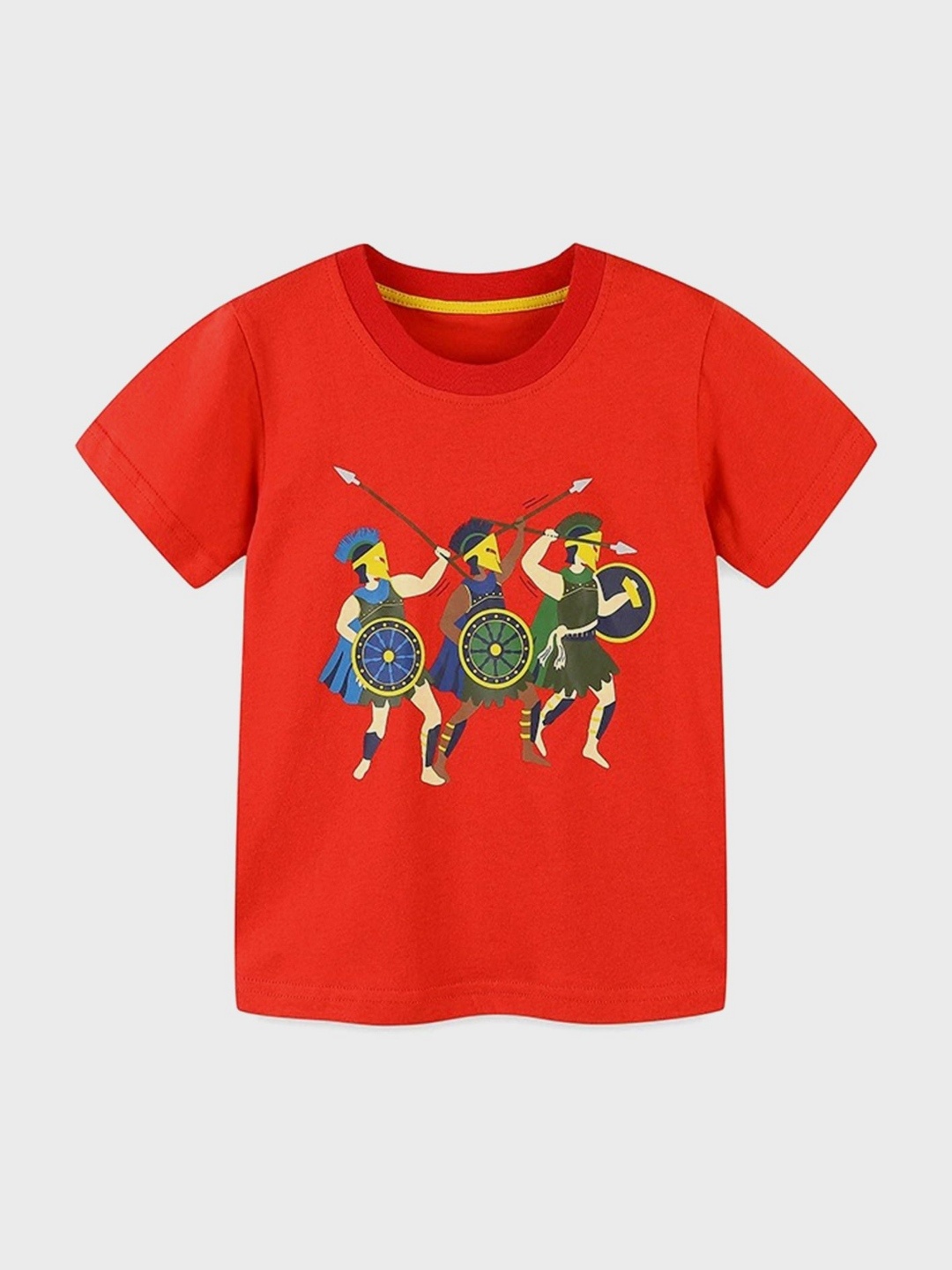 

LULU & SKY Kids Graphic Printed Round Neck Cotton T-shirt, Red