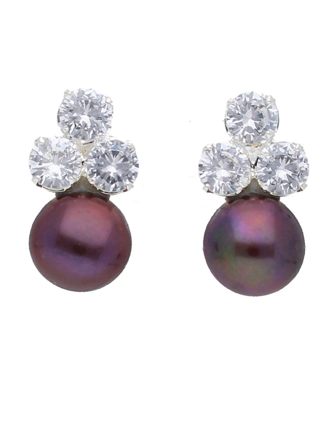 

Sri Jagdamba Pearls Dealer Mother of Pearl Earrings, Black