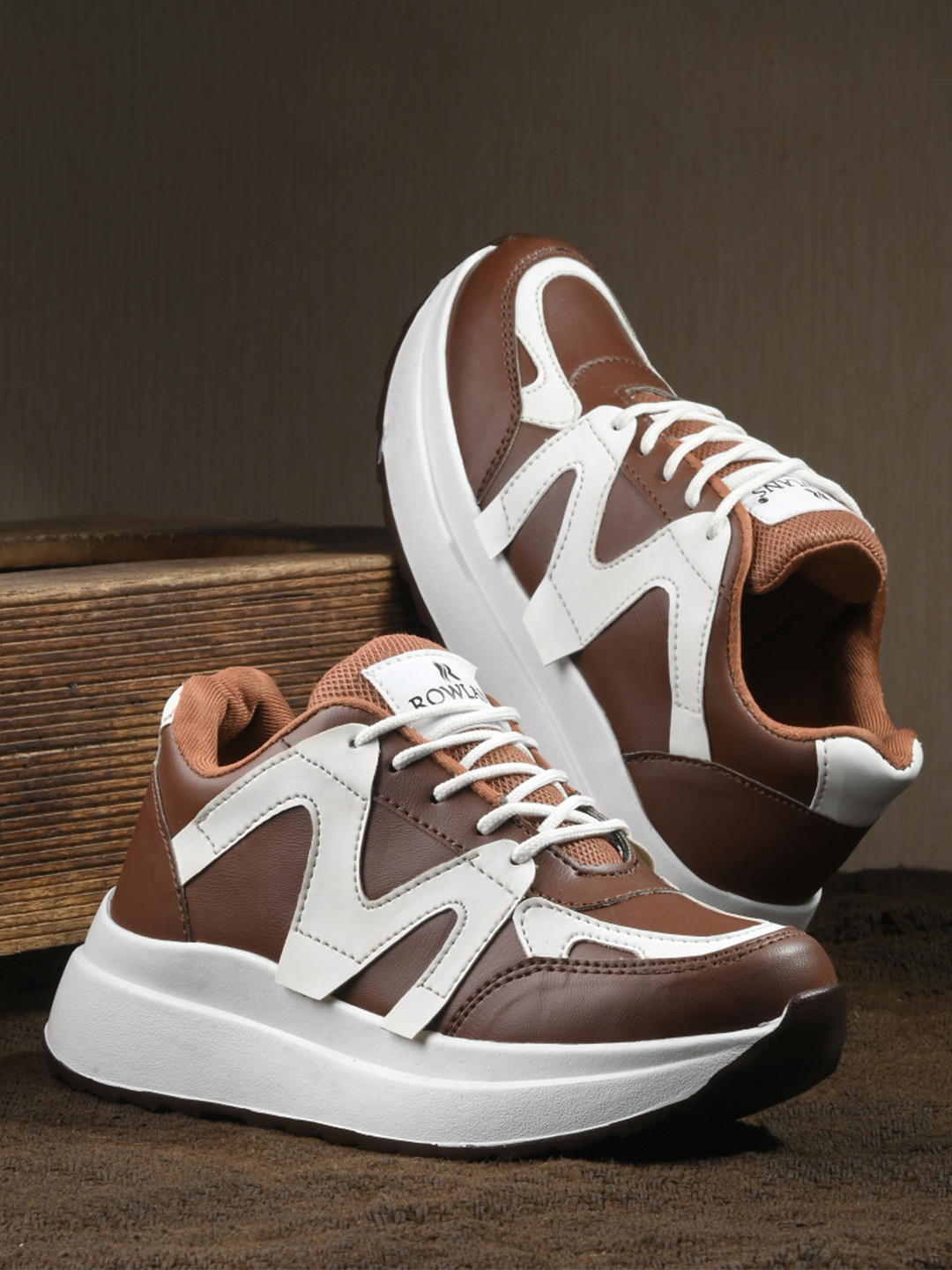 

Rowlans Women Colourblocked Sneakers, Brown